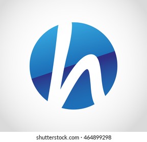 Letter H logo.Alphabet logo design.Vector template.