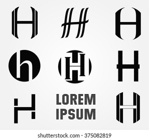 Letter H logo.Logo H vector template.