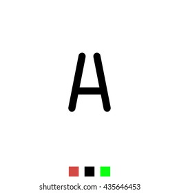 The letter H for logos, icons, web design, the template element. Black letters on a white background English alphabet. Vector Illustration Eps10.
