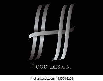 Letter H logo.Vector logo template.