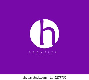 letter h lowercase inside white circle logo