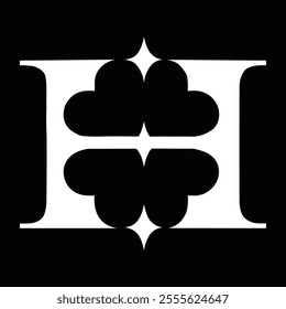 letter H lucky Logo Design
