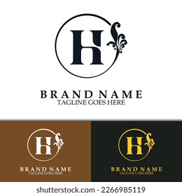 letter H luxury logo design,suitable for brand identity,logo boutique,logo spa,logo restaurant,logo hotel and etc