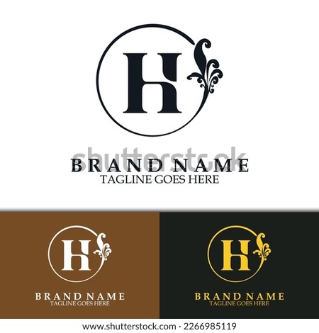 letter H luxury logo design,suitable for brand identity,logo boutique,logo spa,logo restaurant,logo hotel and etc