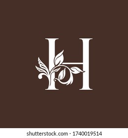 Letter H Luxury Logo Icon design, vintage rustic, ornate style template