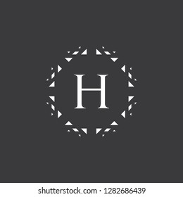 letter H - Luxury Logo template in vector for Restaurant, Royalty, Boutique, Cafe, Hotel, Heraldic, Jewelry, Fashion and other vector illustration - Vector. Circle style - Vector