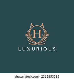 Letter H Luxury Style Royal Logo art vector