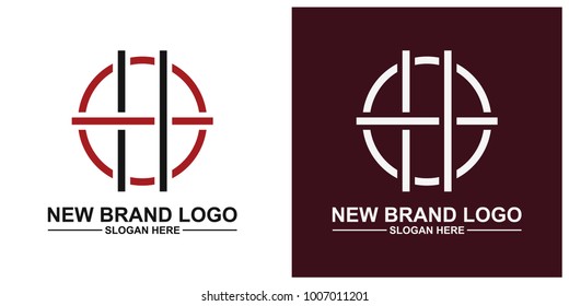 Letter A H M logo icon design template elements. A, H, M abstract logo design conceptc
