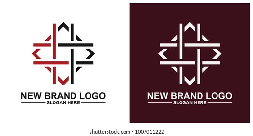 Letter A H M logo icon design template elements. A, H, M abstract logo design conceptc