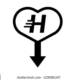 letter H and map pin. logo concept. Designed for your web site design, logo, app, UI