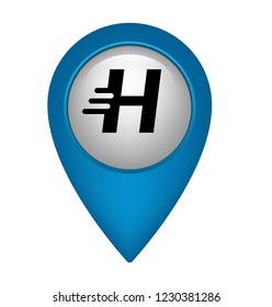 letter H and map pin. logo concept. Designed for your web site design, logo, app, UI