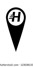 letter H and map pin. logo concept. Designed for your web site design, logo, app, UI