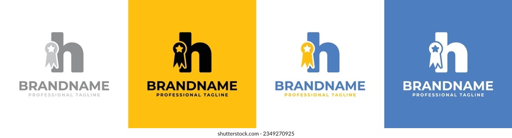 Letter H Medallion Logo, suitable for business related to medal, victory, champ with H initial.