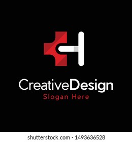 Letter H Media Pixel Creative Modern Logo