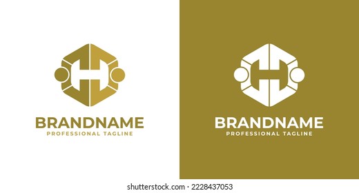 Letter H Mediation Logo, suitable for any business related to mediation with H initials.