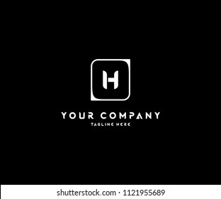 Letter H Minimalist Modern Logo Design Template