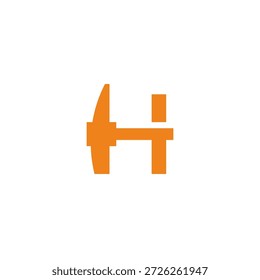 Letra H Diseño de Logo Minería 