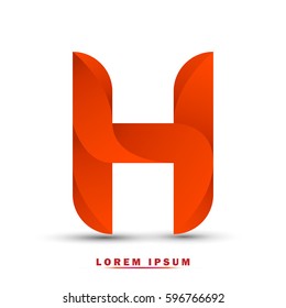  Letter h. Modern concept. elegant and simple typographic