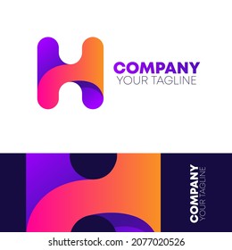 Letter H Modern Gradient Logo