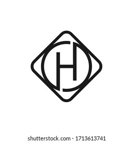 Letra h diseño de logotipo moderno