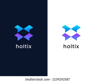 letter h modern logo design template