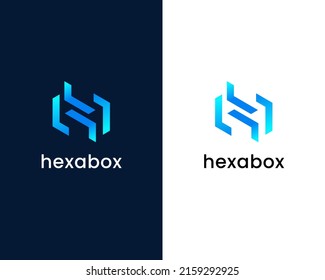 letter h modern logo design template