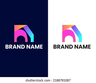 letter h modern logo design template