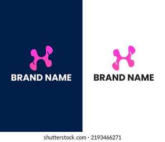 letter h modern logo design template