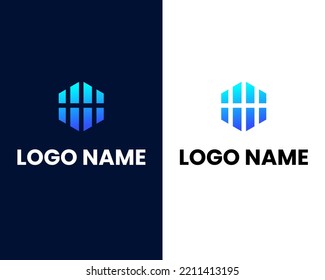 letter h modern logo design template