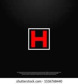 Letter H modern Logo icon monogram design. Vector graphic design template element. black background.