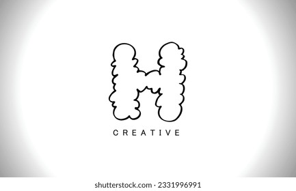 Letter H Modern Shape Logo Design Template Element