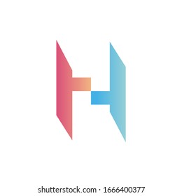 Letter h modern simple logo