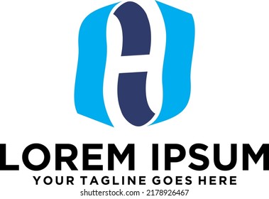 Letter H modern tape logo design