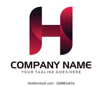 letter H modern vector logo