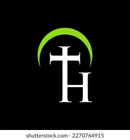 Letter h monogram church creative logo 