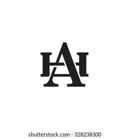 letter H and A monogram logo