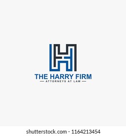 Letter H monogram logo design vector