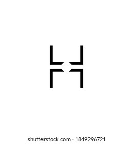 combinación del logotipo de la letra l con el logotipo de la letra h