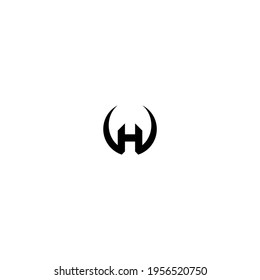Letter H monogram logo design vector