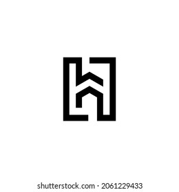 Letter H monogram logo design vector
