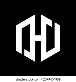 letter h monogram logo design