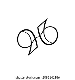 Letter H Monogram logo design template