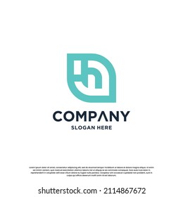 letra A Inspiración en el diseño del logotipo del monograma H. Logo inicial para la identidad empresarial.