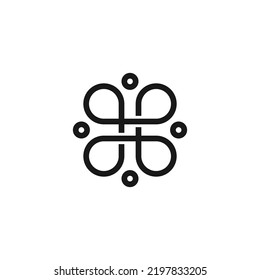 Letter H Monogram Logo design, vektor