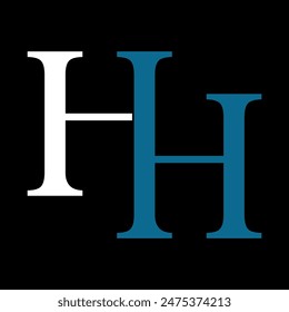 letter h monogram logo design vector file