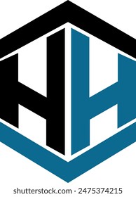 letter h monogram logo design vector file