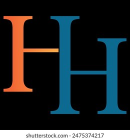 letter h monogram logo design vector file