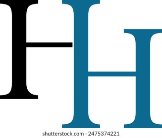 letter h monogram logo design vector file
