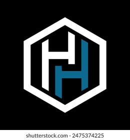 letter h monogram logo design vector file