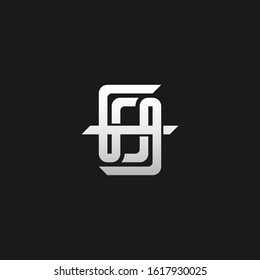Letter H Monogram logo in a modern line style. Vector illustration EPS 10
